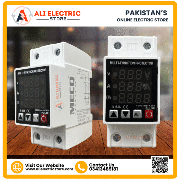 MECO 3 in 1 Voltage Protector with Kwh meter