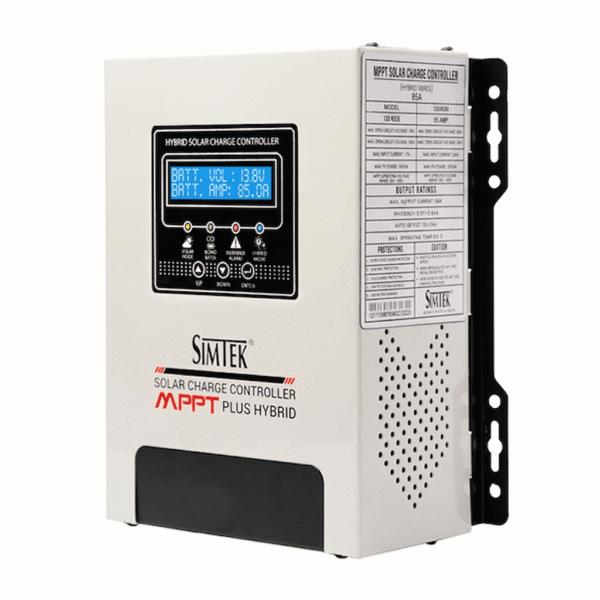 Simtek MPPT Plus 85A Solar Controller Side View — simtek mppt plus hybrid controller