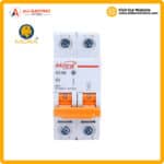 Mora 2P AC MCB Circuit Breaker C Type Front View — AC MCB circuit breaker Pakistan
