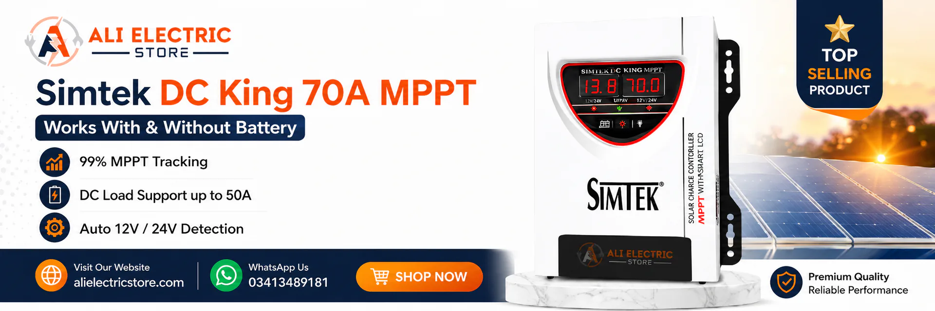 Simtek DC King 70A MPPT Solar Charge Controller