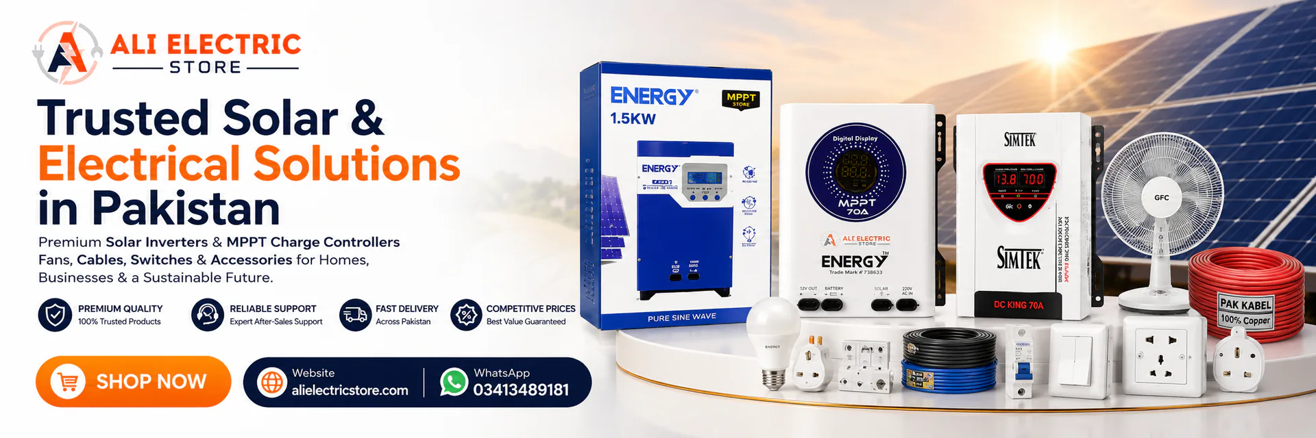 Trusted Solar & Electrical Solutions in Pakistan - Ali Electric Store