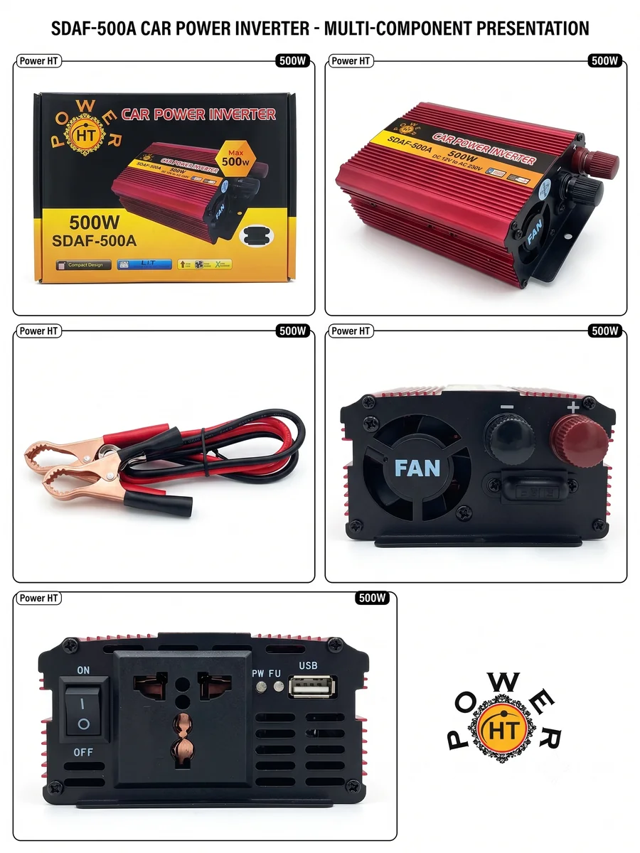 Power HT SDAF-500A Car power inverter (DC to AC) features and specifications