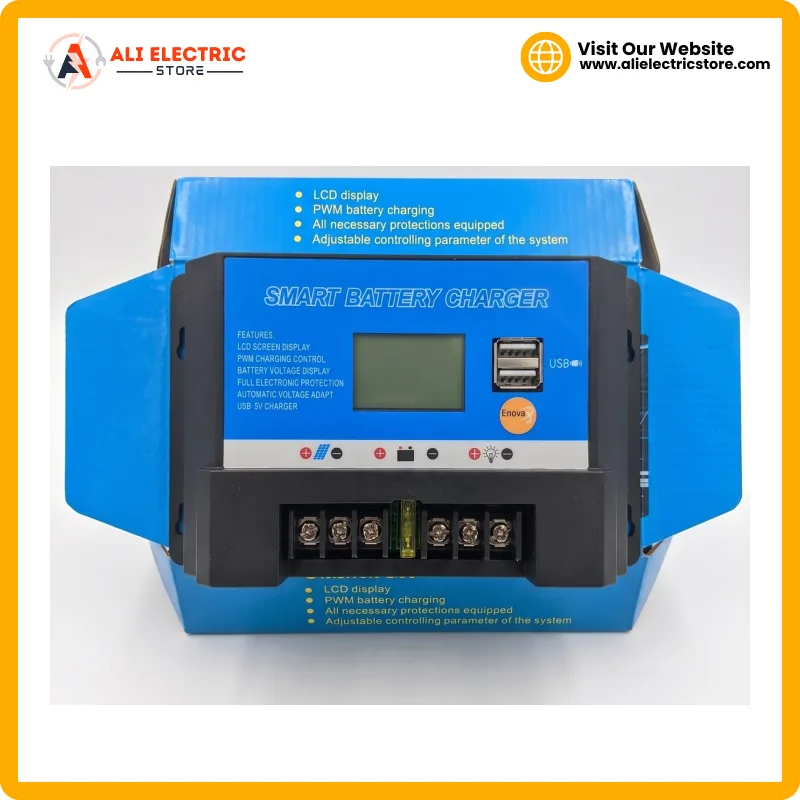 Enova Smart Battery Charger 12V/24V-20A (PWM solar charge controller) PWM solar charge controller (solar battery charger)
