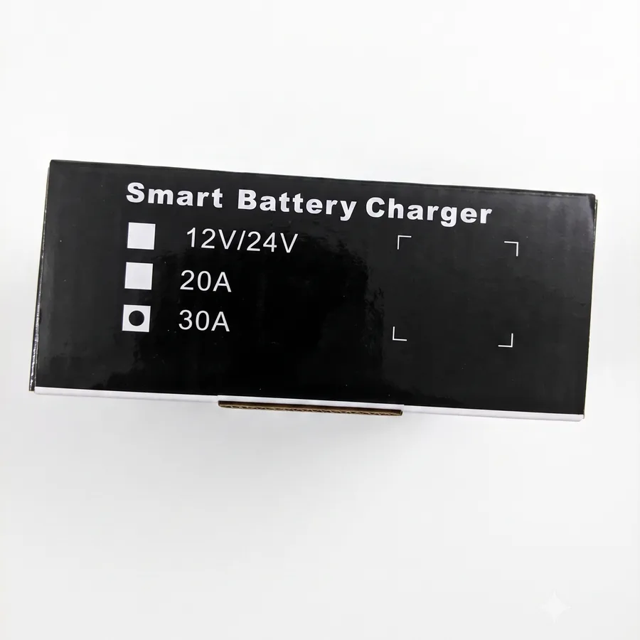 The box marking confirms the 12V/24V rating with the 30A option ticked.